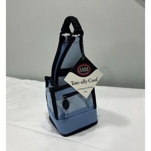 Tote-ally Cool! On-the-go Craft Bag Light Blue 4 Sides of Storage Tote NWT New